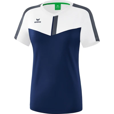 Afbeelding van Erima Squad T shirt dames wit/new navy/slate grey