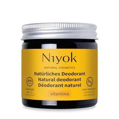 Image de Niyok® Déodorant Crème anti transpirante 2 en 1 « Vitamina » (40 ml) naturel sans aluminium Protection 24 h contre les odeurs et la transpiration déodorante pour homme femme
