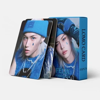 Afbeelding van 55 stuks Stray Kids Fotokaarten ATE Cards Nieuw Album Kaarten SKZ BangChan/Felix/ChangBin/HyunJin/Han/Lee Know/I.N Mini Merch Photo StrayKids Poster voor Fans (Felix)