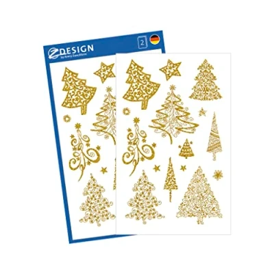 Image de Avery zweckform stickers de noel arbres 2 x 10 52273