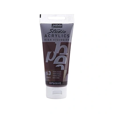 Image de Pébéo 837063 Studio Acrylique Tube Terre Rouge 100 ml