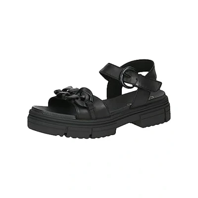 Afbeelding van Caprice Sandalen met plateauzool Black nappa, Dames, Maat: 38, nappa Leer