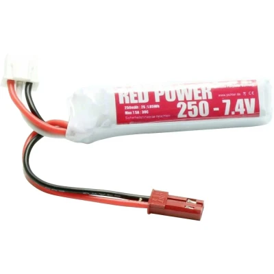 Afbeelding van Red Power LiPo accupack 7.4 V 250 mAh Softcase JST