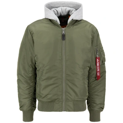 Image de Alpha Industries Bomber Jacket MA 1 ZH Back EMB sage green 2XL