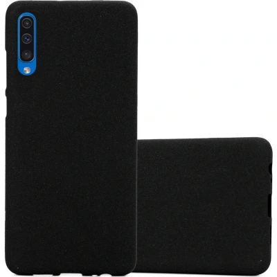 Afbeelding van Cadorabo Hoesje geschikt voor Samsung Galaxy A50 4G / A50s A30s in FROST ZWART Beschermhoes gemaakt van flexibel TPU silicone Case Cover