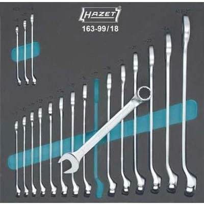 Afbeelding van Hazet 163 99/18 Ring steeksleutelset 18 delig 6 27 mm
