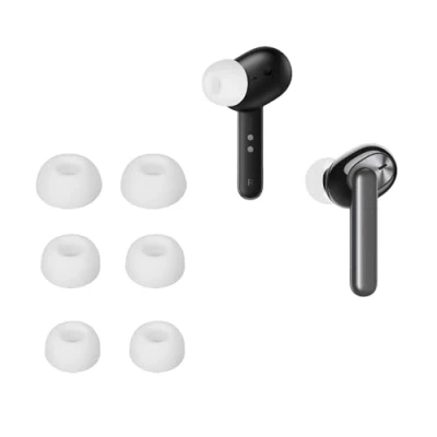 Afbeelding van kwmobile 6x cover voor in ear oortjes geschikt Oppo Enco Air / W31 Vervangende oordopjes van siliconen wit 3 maten