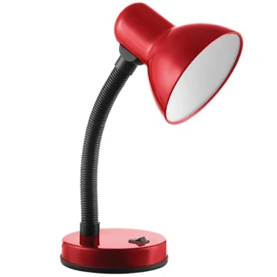 Afbeelding van Virone FUPI Bureaulamp, 40 W, E27, staal + kunststof, verwisselbare lichtbron, rood