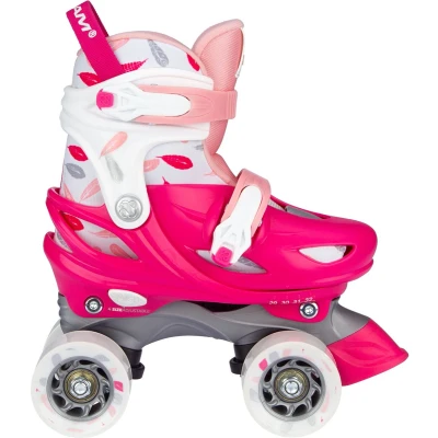 Afbeelding van Nijdam Rolschaatsen Verstelbaar Feather Drops Roze Maat 29 32