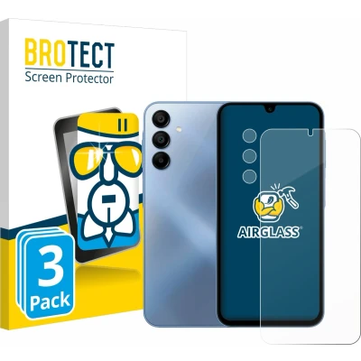 Afbeelding van BROTECT Screenprotector voor Samsung Galaxy A15 5G (Voor+Camera) Folie Beschermfolie Beschermglas transparant (3 Stuks)
