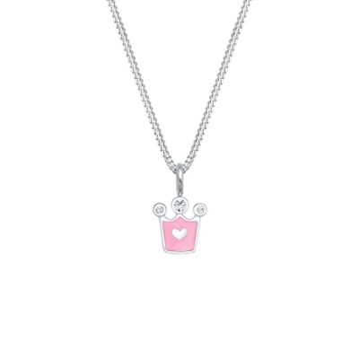 Afbeelding van Elli HERZ Krone Ketting voor kinderen, Maat: 36, Silber