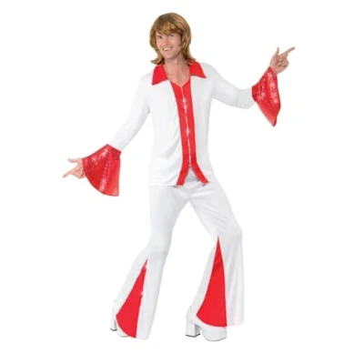 Afbeelding van Dressing Up &amp; Costumes 70s Disco Fever Super Trooper Male Costume