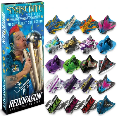Afbeelding van RED DRAGON Peter Wright Snakebite Double World Champion vlucht collectie (20 dartvluchten in totaal)