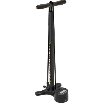 Afbeelding van Lezyne Gravel Digital Drive Vloerpomp Fietspomp 3.5 Inch digitale meter Tot 6.9 bar Presta ventielen Composite Matrix Zwart