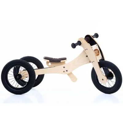 Afbeelding van Trybike wood 4 in 1 loopfiets bruin/zwart