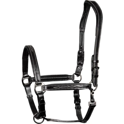 Afbeelding van Harry&#039;s Horse Halster Leder Supreme Zwart Cob