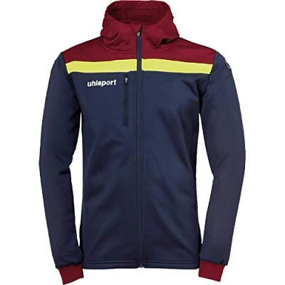 Afbeelding van Uhlsport Offense 23 Trainingsjack Met Capuchon Heren Marine / Bordeaux Fluogeel Maat: 3XL