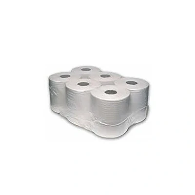Afbeelding van Thali Outlet 6 rollen papieren handdoeken met centrale afrolling, wit, 2 laags, 100 m