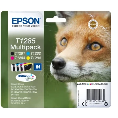 Afbeelding van Epson T1285 Zwart Cyaan Magenta Geel (c13t12854022)