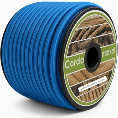 Afbeelding van CORDAMARKET Elastiek 10 mm voor volwassenen, uniseks, blauw, 25 m