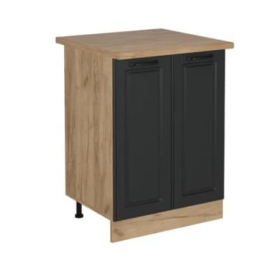 Afbeelding van Vicco Keukenonderkast R Line, Antraciet landhuis/Krachtige Eik goud, 60 cm , WB
