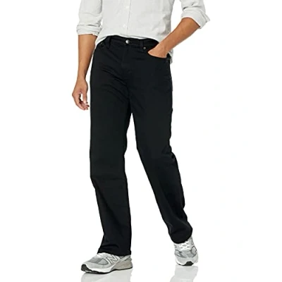 Image de Amazon Essentials Jean bootcut coupe droite pour homme, noir, 73,7 x cm (l L)
