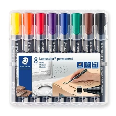 Image de STAEDTLER Marqueur permanent 350 Lumocolor, étui de 8