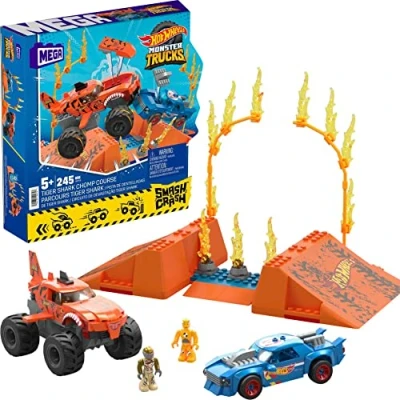Afbeelding van Constructiekit Hot Wheels Mega Construx Smash &amp; Crash Shark Race 245 Onderdelen