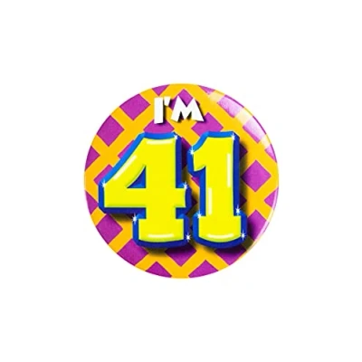 Afbeelding van Paper Dreams Button 41 jaar 55mm