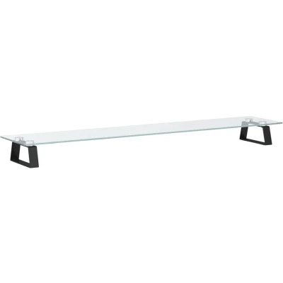Afbeelding van vidaXL Monitorstandaard 100x20x8 cm gehard glas en metaal zwart