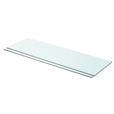 Afbeelding van Schappen 2 st 80x25 cm glas transparant