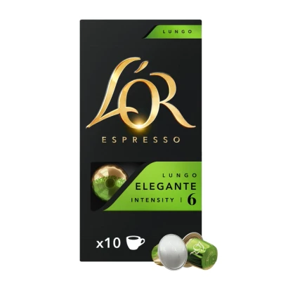 Afbeelding van L&#039;Or Espresso Café Lungo Elegante intensiteit 6 50 capsules van aluminium, compatibel met Nespresso® machines* (5 x 10 capsules)