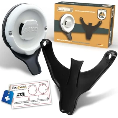 Afbeelding van Manufaktur3D Condenswaterafvoer voor schoorsteendeksel, schoorsteenafdekking verwarming op camper caravan (type Alde, zwart)