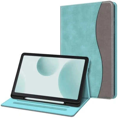 Afbeelding van Fintie Case voor Samsung Galaxy Tab S6 Lite 10.4 Inch Tablet 2020 Release Model SM P610 (Wi Fi) P615 (LTE) Multi Angle View Folio Stand Cover met Pocket, Turquoise