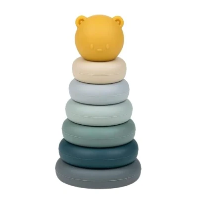 Afbeelding van Nattou Stapeltoren Silicone 15 cm Multi