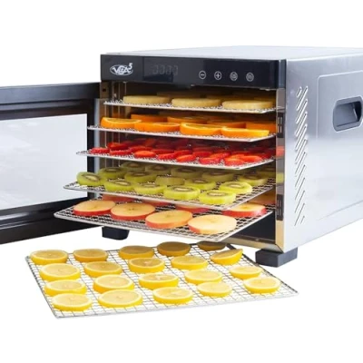 Afbeelding van Vita5 Nobel Pro 6 Voedseldroger Dehydrator Laags Droogoven RVS 24 Uurs Timer Led bedieningspaneel 650 Watt