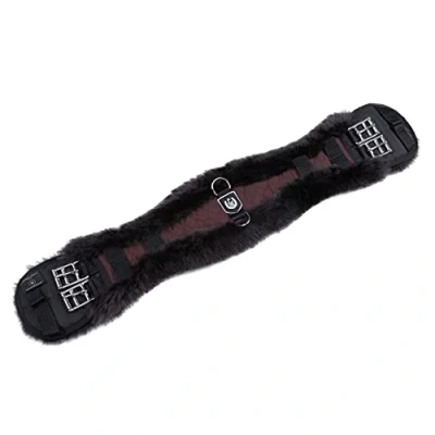 Afbeelding van Werner Christ Dressuursingel Anatomic met Bont Bruin 70cm