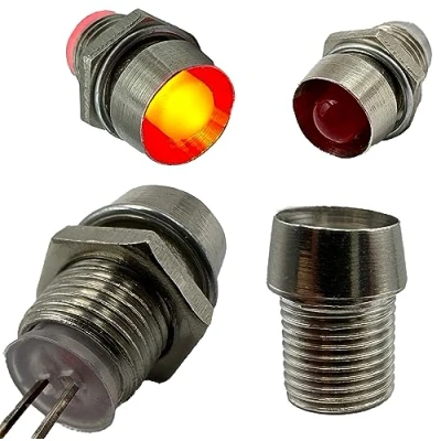 Afbeelding van LUMETHEUS 25 stuks 5 mm led fittingen zilver metaal houder voor lichtgevende diodes fitting met schroefdraad montageringen