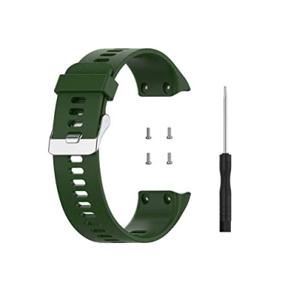 Afbeelding van ZHAOCI Horlogebandje compatibel met Garmin Forerunner35 / Forerunner35J Forerunner 35 30 reservearmband gemaakt van siliconen 4 reserveschroeven