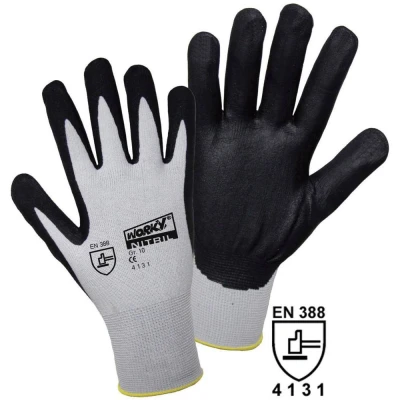 Afbeelding van L+D worky FOAM Nylon NITRILE 1158 7 Werkhandschoen Maat (handschoen): 7, S EN 388 Cat II 1 paar