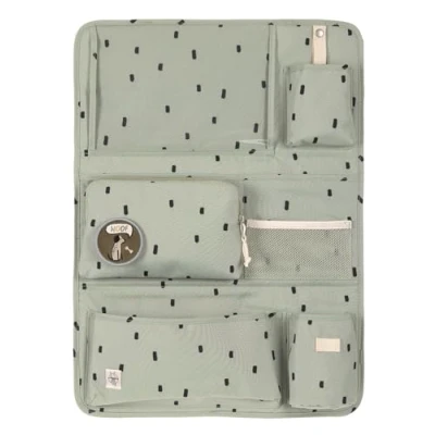 Afbeelding van LÄSSIG Auto achterbank organizer Opknoping Tas Opvouwbaar 55 cm/Car Wrap to Go, Happy Prints Olive,