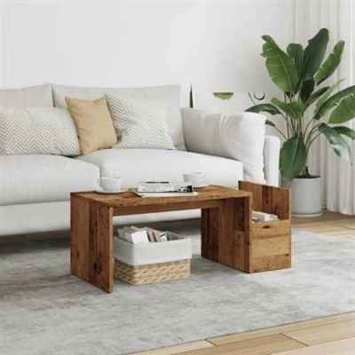 Image de vidaXL Table basse vieux bois 90x45x35 cm d&#039;ingénierie856056
