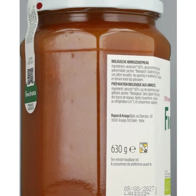Afbeelding van Fiordifrutta Abrikozen Jam Biologisch 630 gr