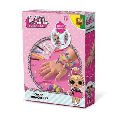 Afbeelding van SES L.O.L. Bedelarmbanden maak je eigen sieraden met elastiekdraad en krimpfolie knutselen meisjes