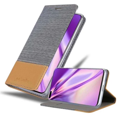 Afbeelding van Cadorabo Hoesje geschikt voor Huawei P40 in LICHTGRIJS BRUIN Beschermhoes met magnetische sluiting, standfunctie en kaartvakje Book Case Cover Etui