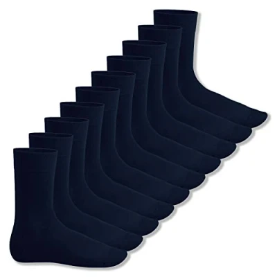 Afbeelding van Footstar katoenen sokken voor heren en dames, 10 paar, klassieke Everyday, marineblauw, 43 46 EU