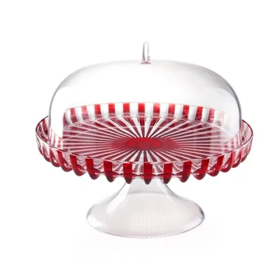 Afbeelding van Guzzini DOLCEVITA taartstandaard met bel rood, Ø 31 x 27 cm 12580065