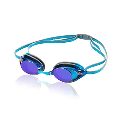 Afbeelding van Speedo Vanquisher 2.0 Zwembril met spiegeleffect, horizon blauw, één maat