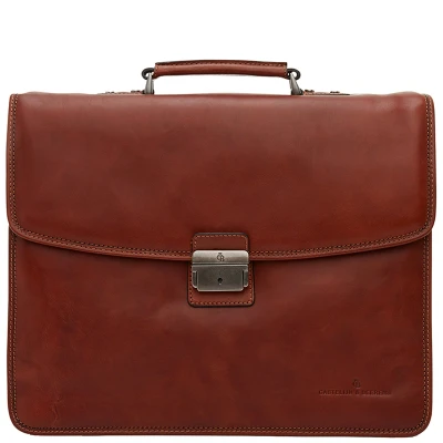 Afbeelding van Castelijn &amp; Beerens Verona Laptoptas 15.6&quot; 3 vaks licht bruin