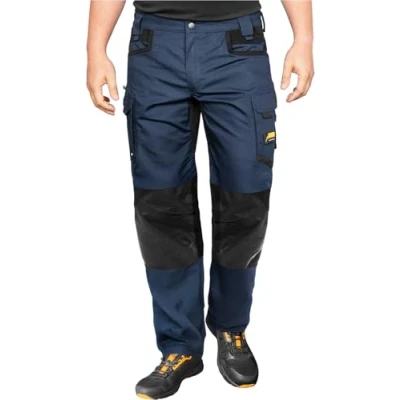 Afbeelding van ACE Constructor Lange werkbroek voor heren, heren met stretchriem, cargozakken en kniebeschermers, Marine.